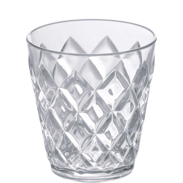 Bicchiere acqua Crystal Koziol in plastica trasparente sfaccettata 250 ml