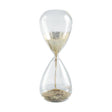Clessidra Mascagni Casa in cristallo con sabbia oro glitter 26 cm
