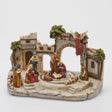 Villaggio di Natale con presepe EDG in resina con luci LED 22,5x34 cm