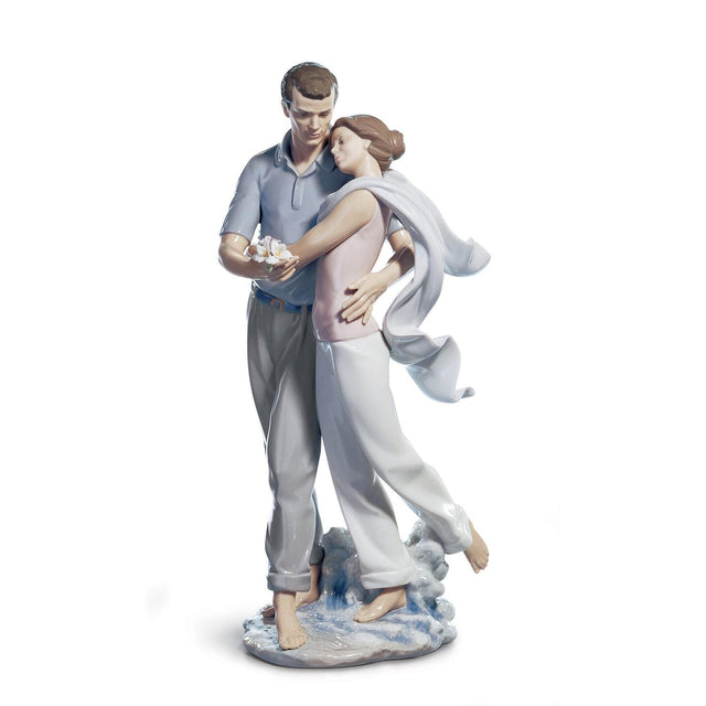 Statuina Tu per Me Sei Tutto Lladrò in porcellana lucida 36x16 cm