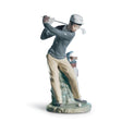 Statuina Giocatore di Golf Lladrò in porcellana lucida 27x13 cm