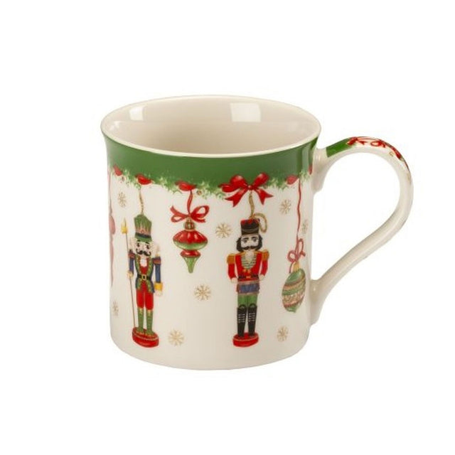 Tazza mug Noel con decoro schiaccianoci in porcellana 350 ml