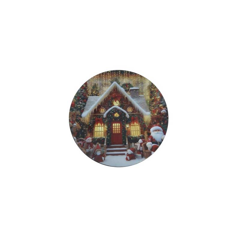 Sottopiatto natalizio Brandani in plastica decorata diametro 40 cm