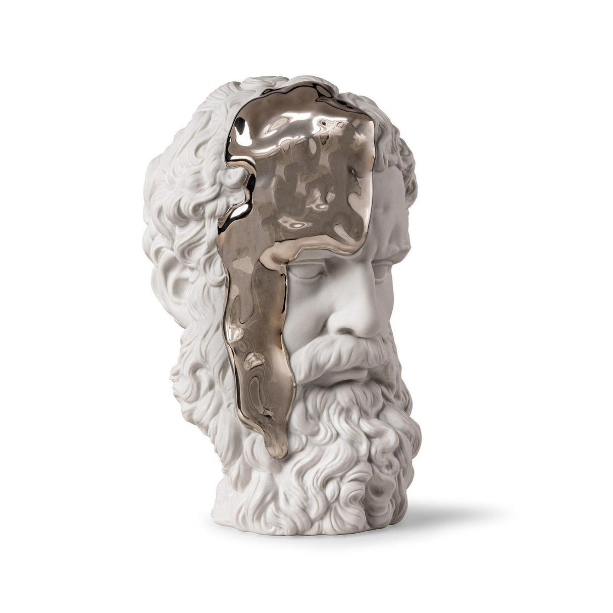 Scultura Pensatore Lladrò in porcellana 31x20 cm collezione Eternal Fluidity