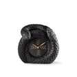 Orologio Snakes Lladrò in porcellana nera opaca 21x22 cm