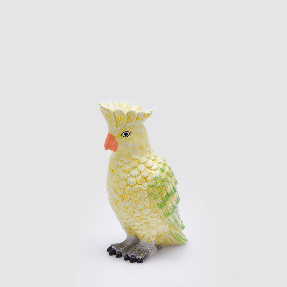 Vaso Pappagallo EDG in ceramica gialla 22x15 cm