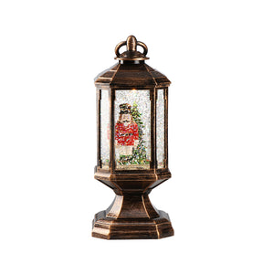 Lanterna Schiaccianoci Timstor in resina e vetro con LED 23 cm