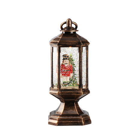 Lanterna Schiaccianoci Timstor in resina e vetro con LED 23 cm