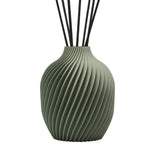 HYPNO CASA Diffusore a Bastoncini Vaso 3D con Ricarica Caldi Agrumi 100ml Verde Salvia