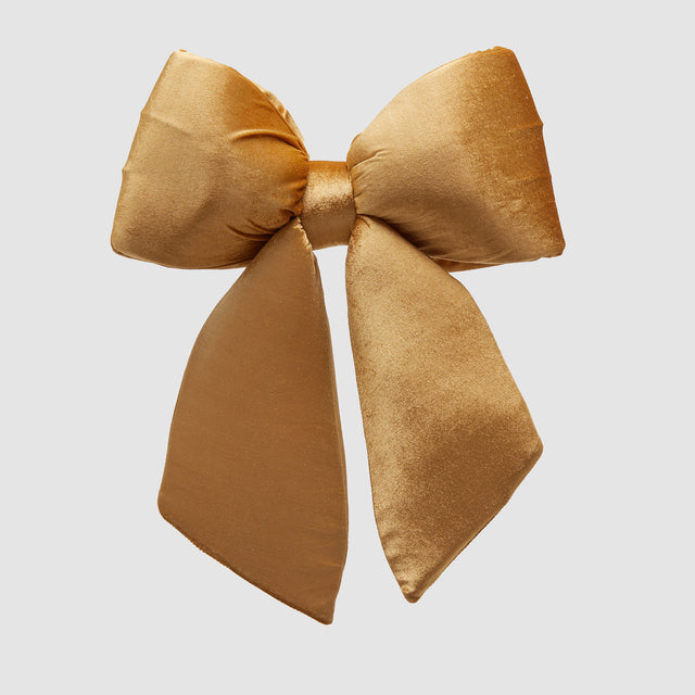 Fiocco natalizio EDG in velluto oro imbottito 43x40 cm