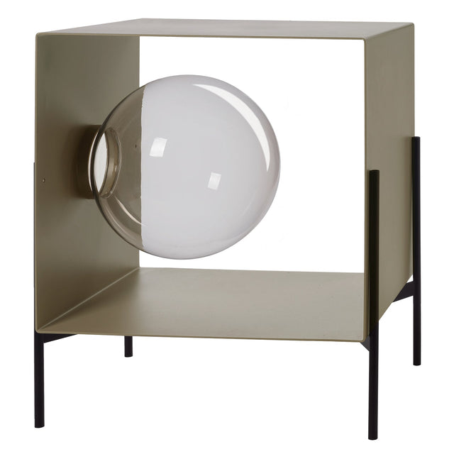Credenza Globe Arti & Mestieri in metallo colore sabbia e nero