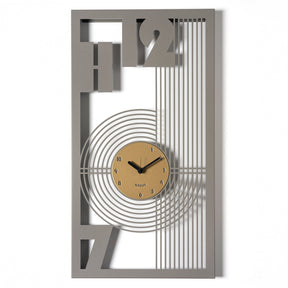 Orologio Gropius Arti & Mestieri in ferro laccato fango oro 75x40 cm