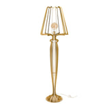 ARTI & MESTIERI Lampada Moderna da Terra Per Soggiorno Minerva Oro Trasparente