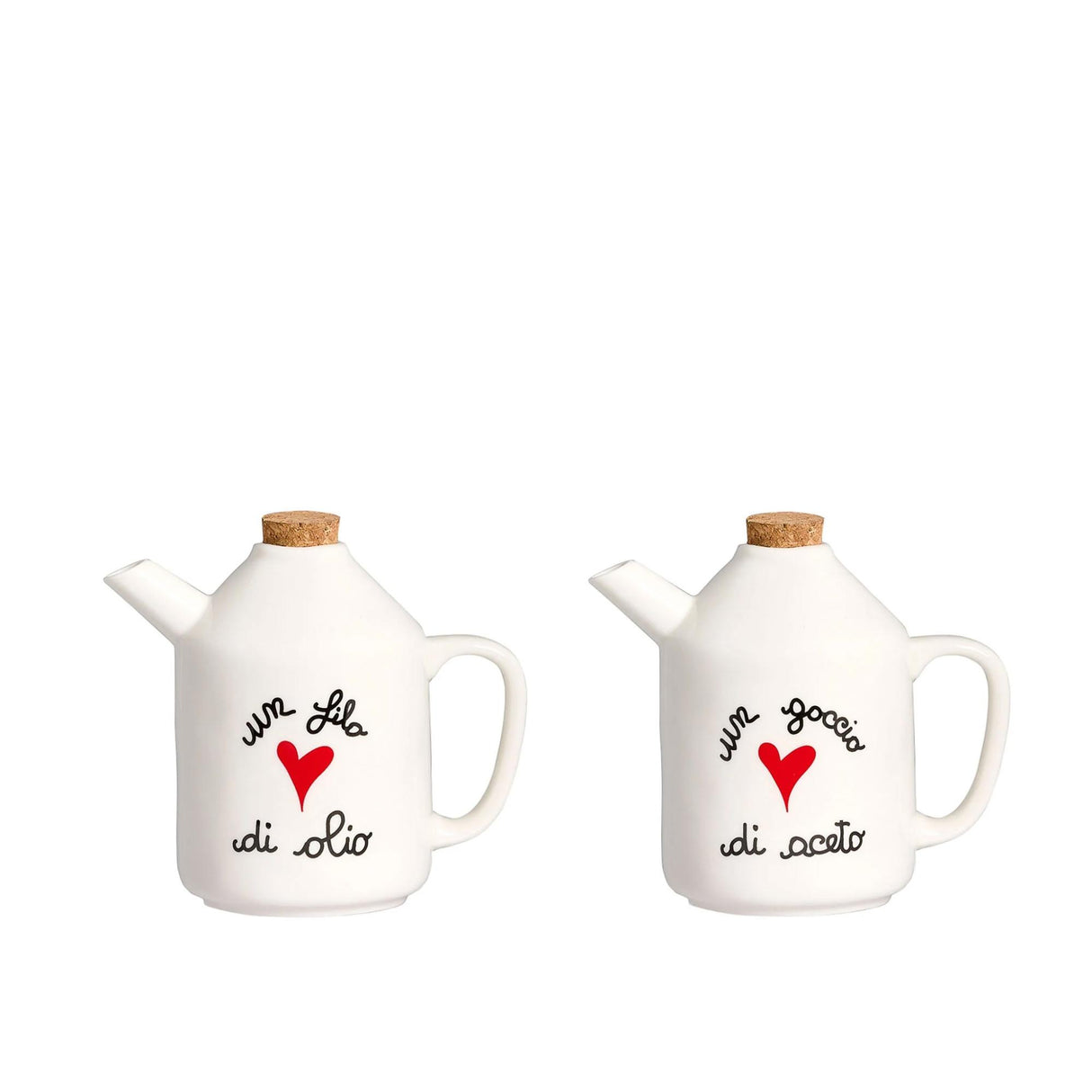 Set olio e aceto Simple Day in gres con tappo in sughero 250 ml