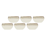 Set 6 ciotoline Concerto Rose e Tulipani in gres quadrato 8x8 cm