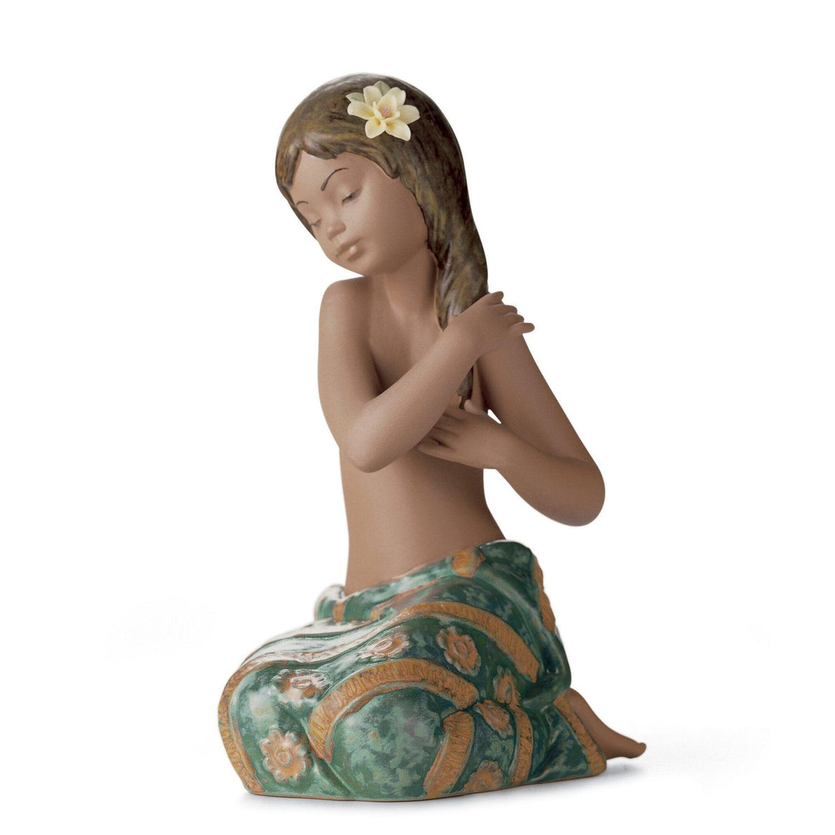 Statuina Bimba Brezza del Pacifico Lladrò in porcellana 20x13 cm