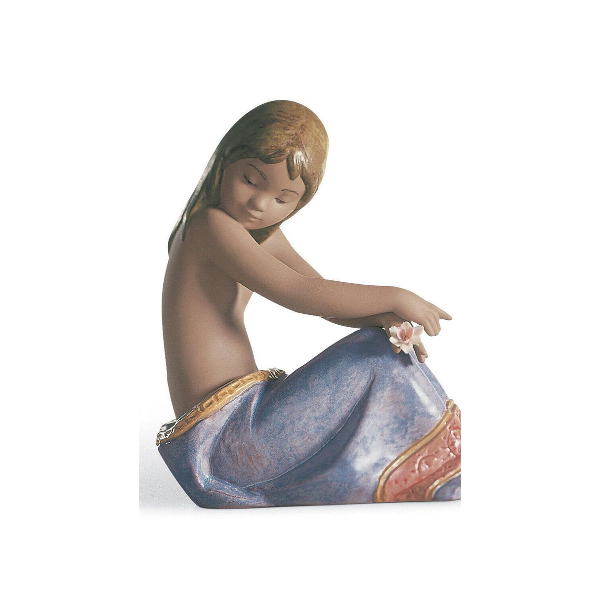 LLADRO' Figurina Bimba Mari Del Sud 19x16cm Porcellana