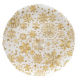 Piatto natalizio Easy Life in vetro bianco con decori oro 33 cm