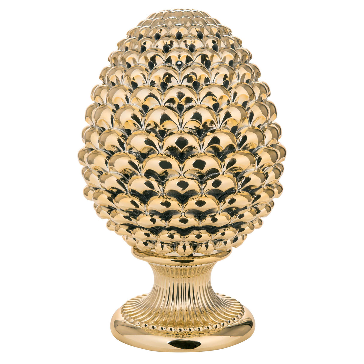 Pigna portafortuna Bongelli Preziosi in marmorino color oro 35 cm