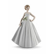 Statuina Donna Serata di Gala Lladrò in porcellana decorata 34 cm