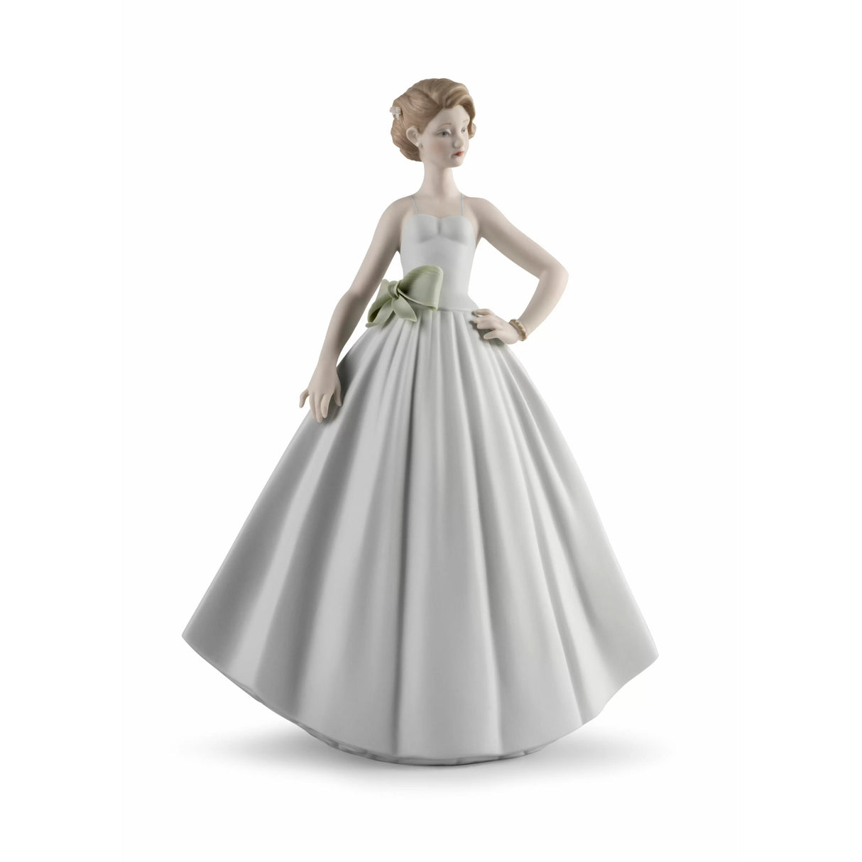 Statuina Donna Serata di Gala Lladrò in porcellana decorata 34 cm