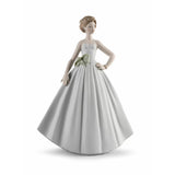 Statuina Donna Serata di Gala Lladrò in porcellana decorata 34 cm