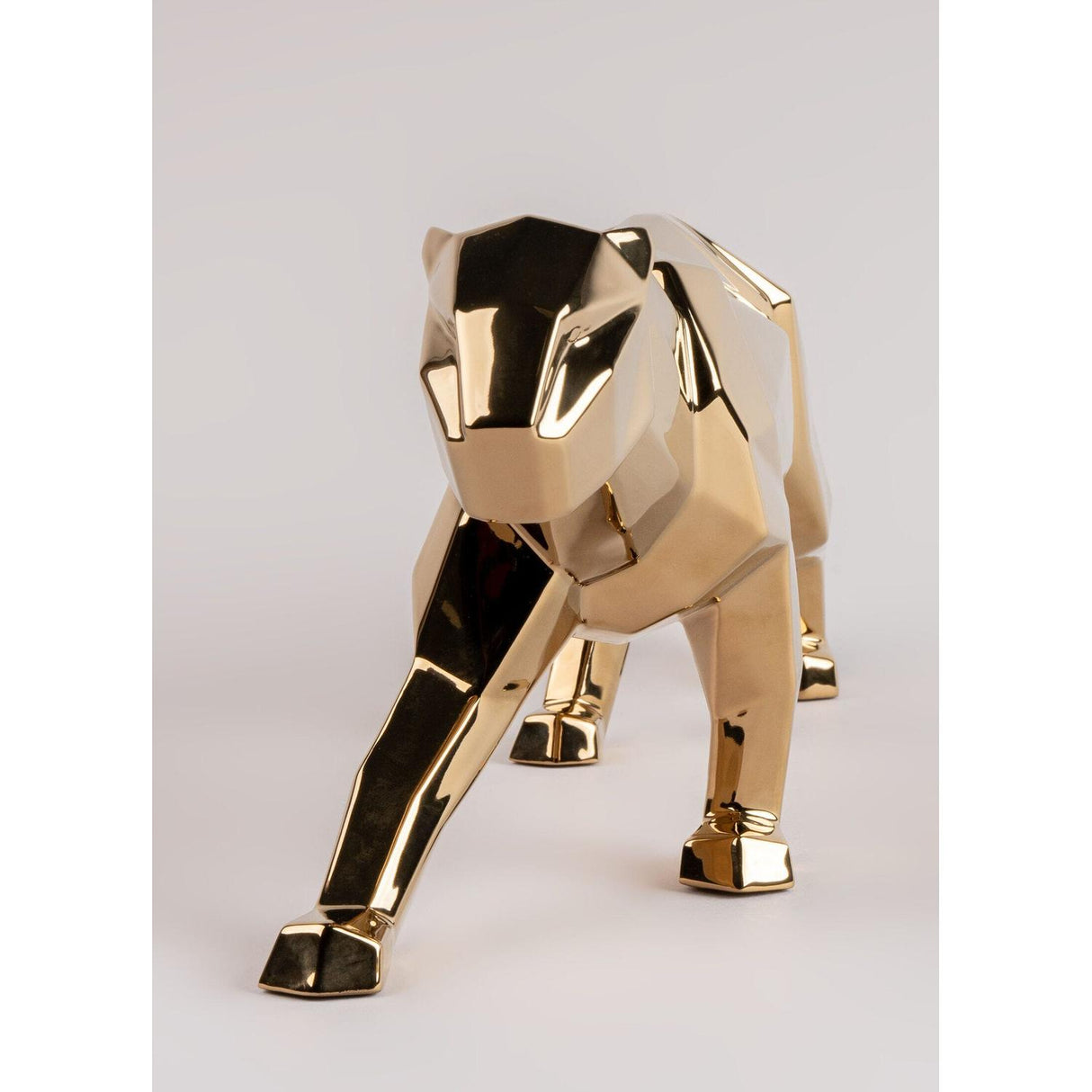 LLADRO' - Porcelain Gold Panther Statue Figure 50cm