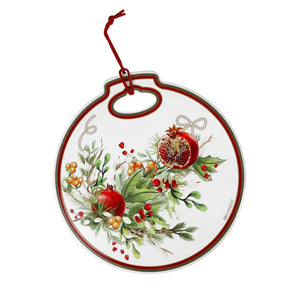 Sottopentola Albero di Natale Brandani in ceramica decorata 20x21 cm