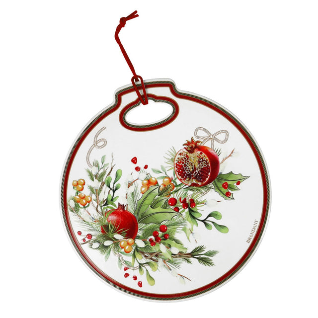 Sottopentola Albero di Natale Brandani in ceramica decorata 20x21 cm