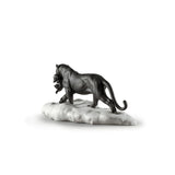 LLADRO' Figurina Pantera Nera con Cucciolo 25x48cm Porcellana