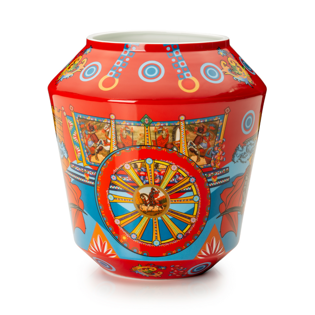 Vaso Testa di Moro Palais Royal in porcellana decorata altezza 25 cm