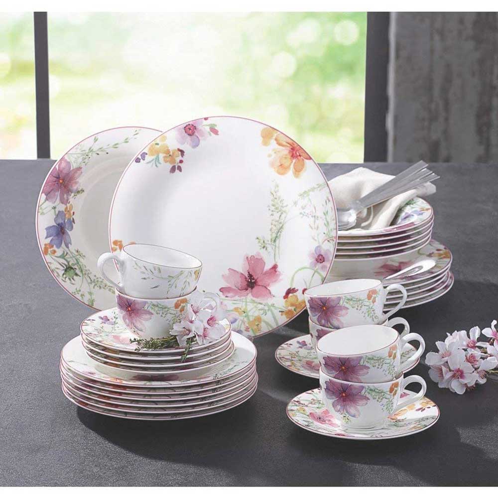 VILLEROY &amp; BOCH - Mariefleur Table Service Plates 12 Pieces 6x Deep Plate 6x Flat Plate