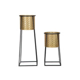 MAURO FERRETTI - Set 2 Pieces Pair of Metal Vase Cup Holders 26x70cm / 23x45cm