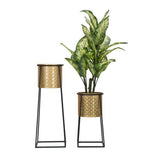 MAURO FERRETTI - Set 2 Pieces Pair of Metal Vase Cup Holders 26x70cm / 23x45cm
