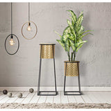 MAURO FERRETTI - Set 2 Pieces Pair of Metal Vase Cup Holders 26x70cm / 23x45cm