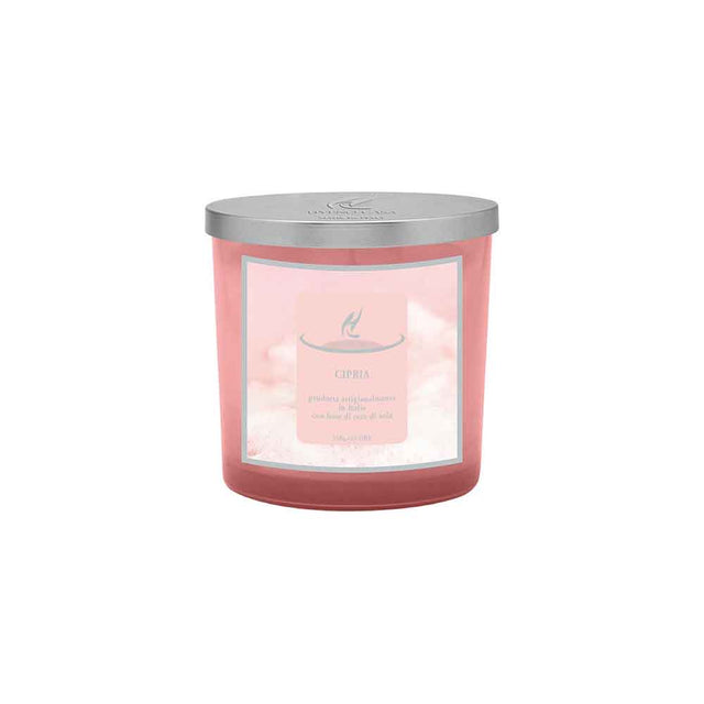 Candela profumata Hypno Casa in cera di soia 350 gr aroma Cipria in vetro