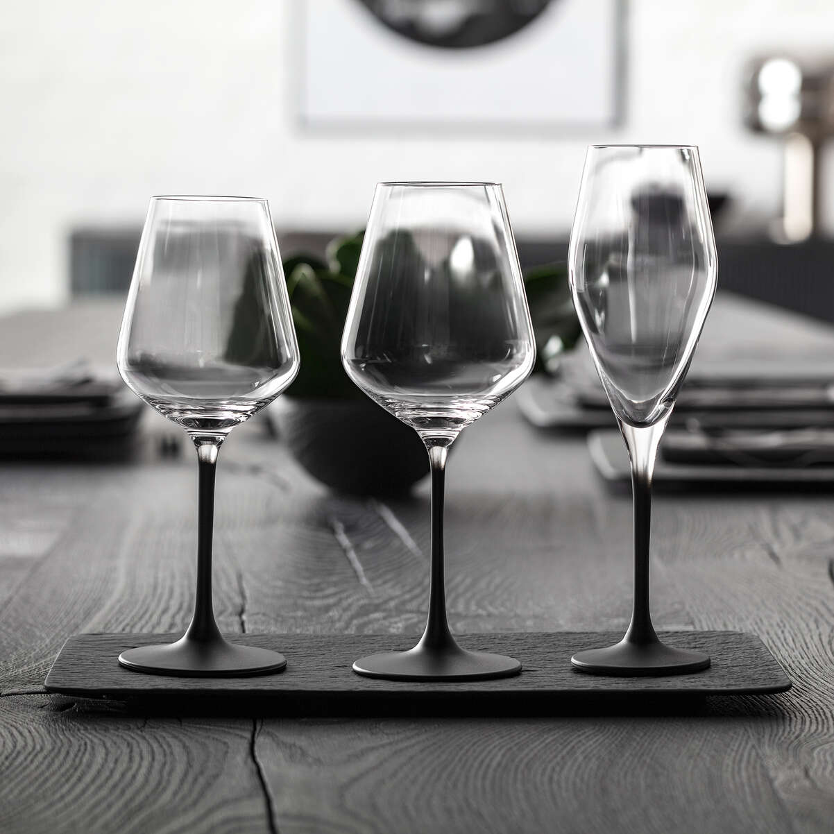 VILLEROY & BOCH Manufacture Rock Bicchiere Calice Vino Rosso Set 4 Pezzi 200ml Cristallo