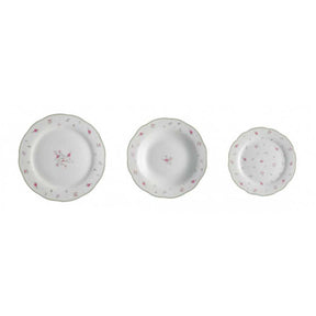 Servizio piatti Nonna Rosa Brandani in porcellana con decori floreali 18 pezzi