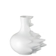 Vaso Fast Rosenthal in porcellana bianca design dinamico 22 cm