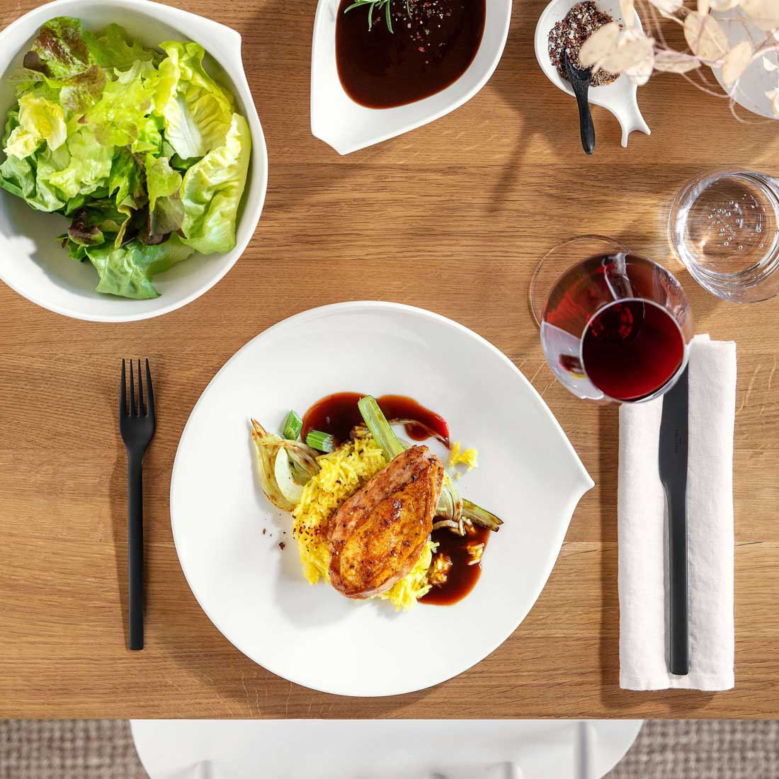 VILLEROY &amp; BOCH - Flow Table Service 6 Pieces Dinner Plate 28cm 1034202620