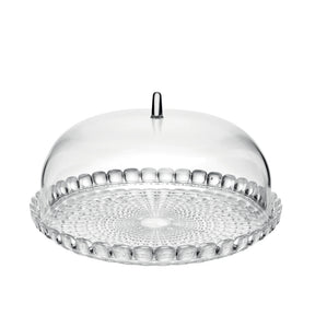 Tortiera con campana Guzzini in SMMA trasparente 30x16 cm