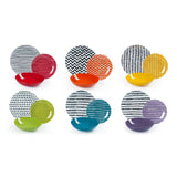 Servizio piatti Crazy Line Excelsa in porcellana decori multicolor 18 pezzi