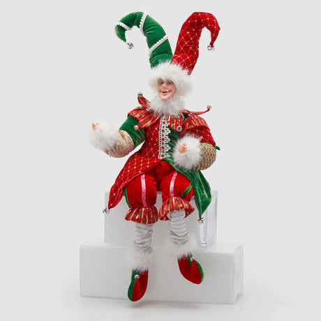 Elfo di Natale EDG in tessuto decorativo 90 cm