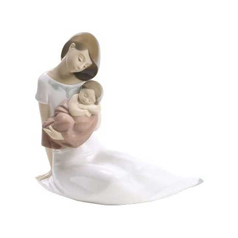 Statuina Luce dei Miei Giorni NAO in porcellana decorata 16x18 cm
