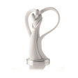 Scultura innamorati Bongelli Preziosi in marmorino con base argento 39 cm
