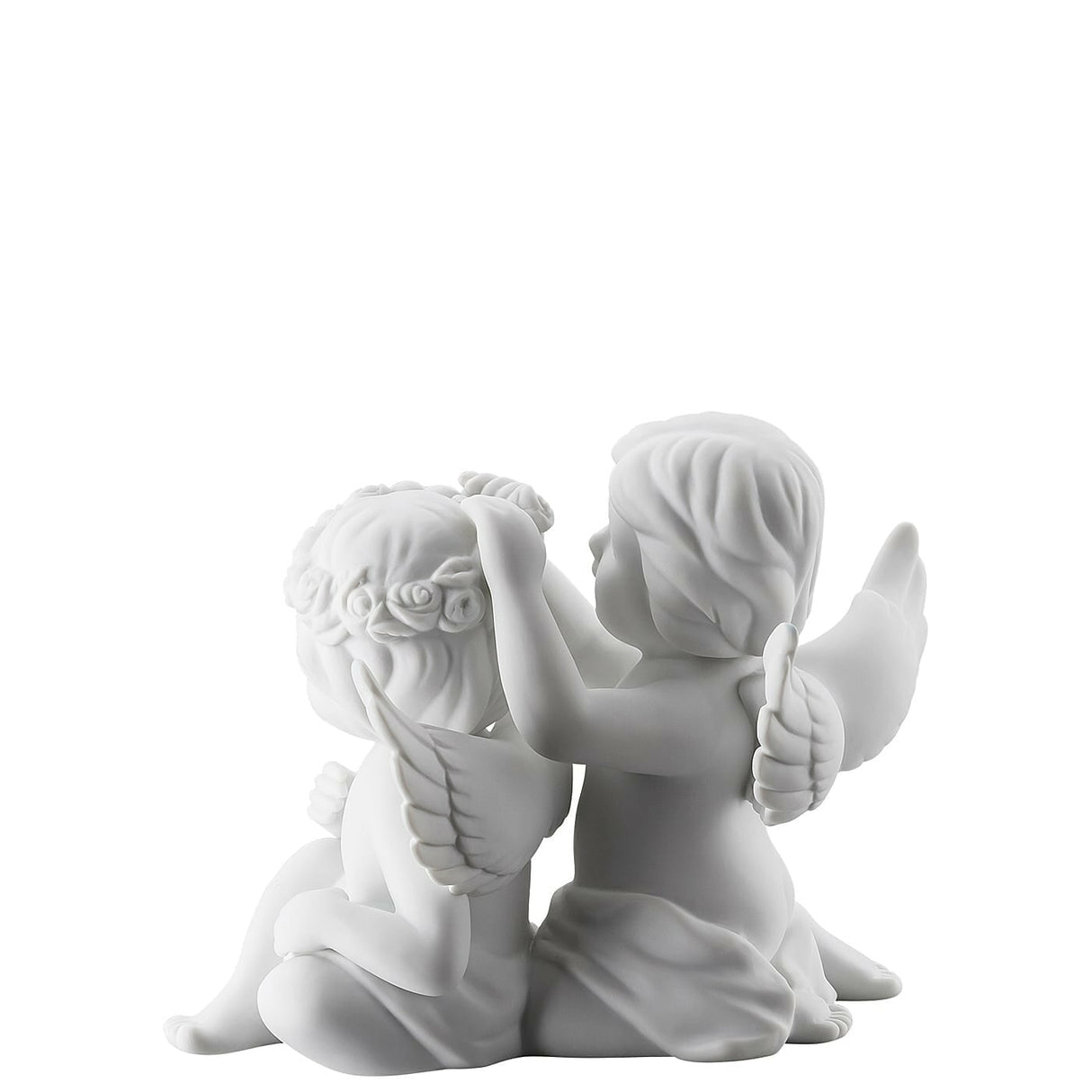 ROSENTHAL - Figurine Couple Angels with Flowers 9.5cm Porcelain