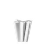 Vaso Flux Rosenthal in porcellana bianca dal design fluido 14,7 cm