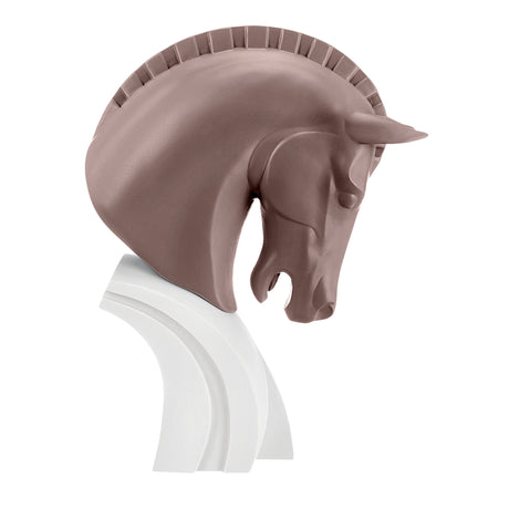 Testa di cavallo Bongelli Preziosi in marmorino color tortora 30 cm