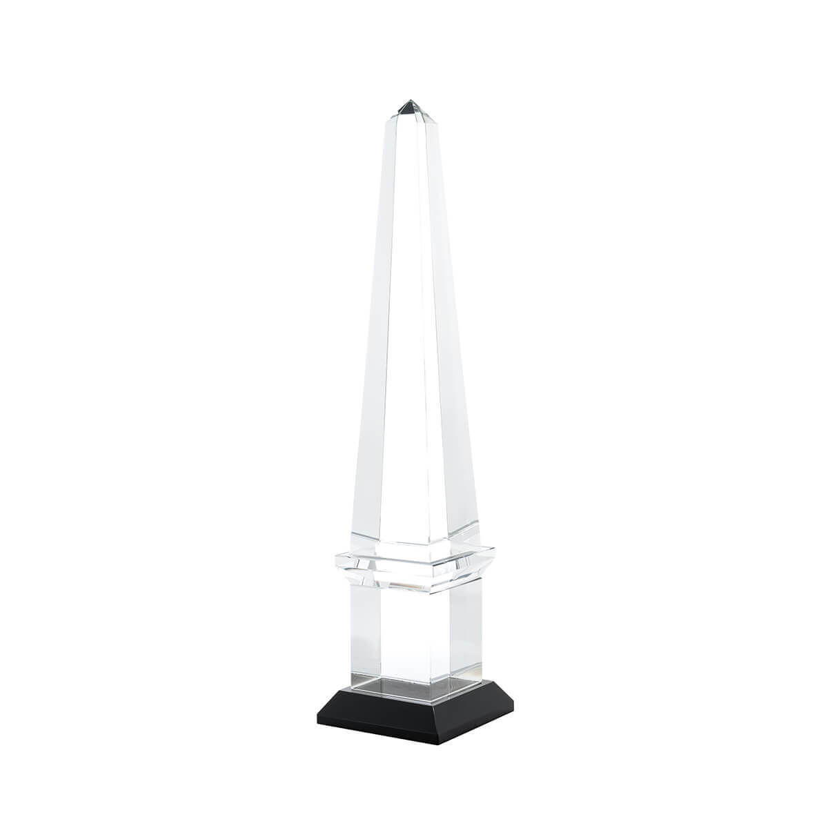 Obelisco decorativo Abhika in cristallo trasparente 57 cm