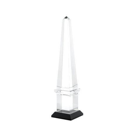Obelisco decorativo Abhika in cristallo trasparente 57 cm